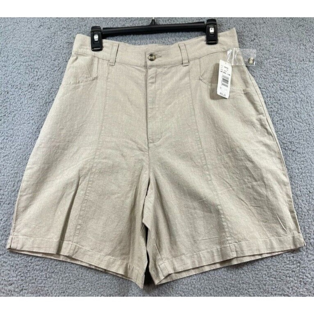 FIELD GEAR Shorts Size 12 Vintage Light Tan Shorts Linen Blend New